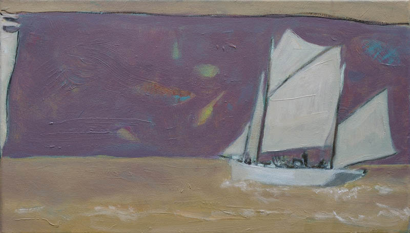 Voilier - 6M - huile sur toile